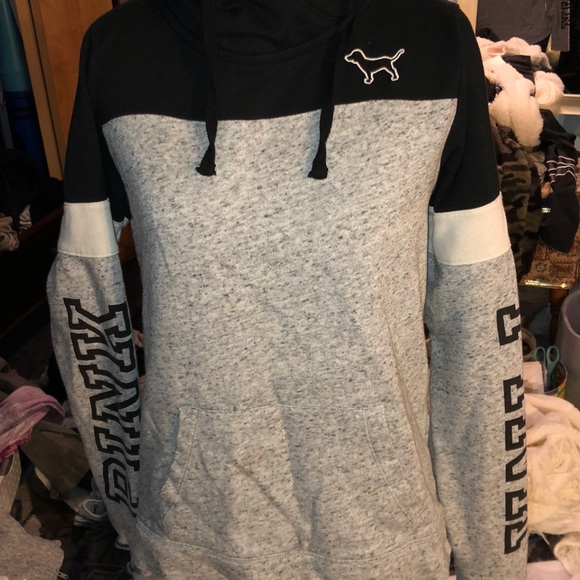 PINK Victoria's Secret Tops - Pink bf cowl neck hoodie xs